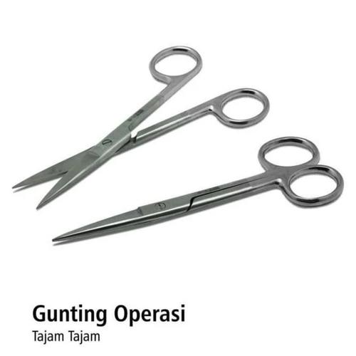 Jual gunting operasi tajam Onemed 14cm / Gum scissors gunting operasi ...