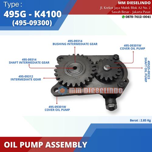 Jual LUBRICATION OIL PUMP ASSY Diesel Engine 495G K4100 - POMPA OLI ...
