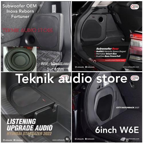 Jual Subwoofer pnp box Cello 6"W6E InovafortunerxpanderpajeroRaize