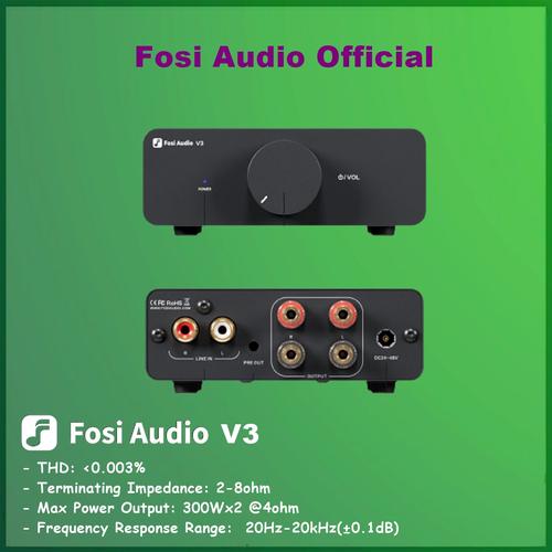 Promo Fosi Audio V3 Stereo Amplifier Home Audio 300Watts x 2 Power