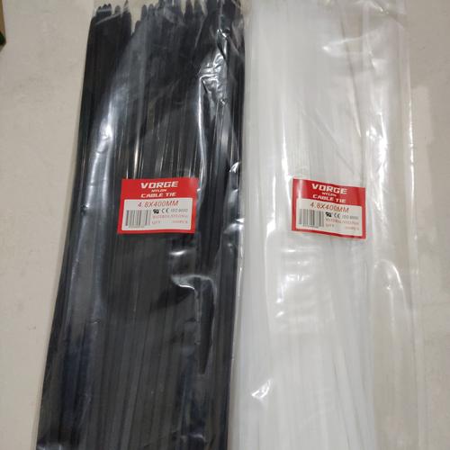 Proteco Kabelbinder 500 Stück – 4,8x400mm, Schwarz, UV-stabil, Selbstlöschend