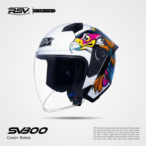 Promo helm half face RSV SV300 MOTIF CARBON, MD Cicil 0 3x Kota Bandung RSV Helmet