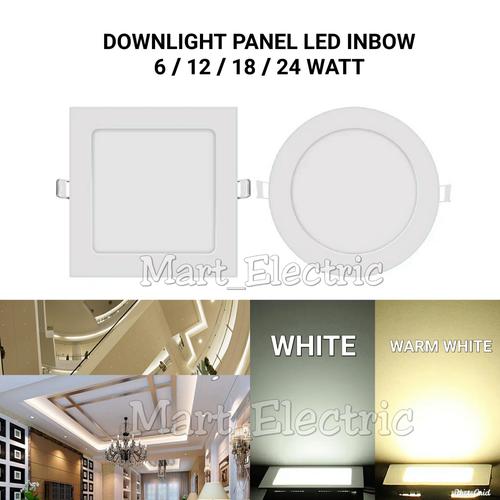 Jual LAMPU DOWNLIGHT LED PANEL INBOW 6/12/18/24 WATT MODEL BODI KOTAK ...