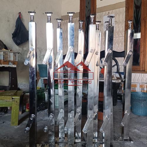Jual TIANG HOLLOW SAYAP SINGLE RAILING TANGGA KACA STAINLESS SUS201 ...