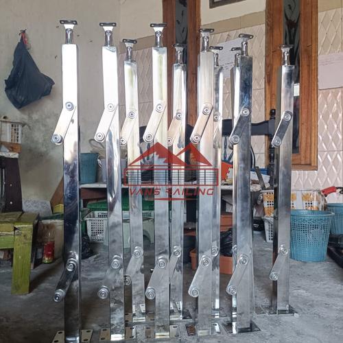 Jual TIANG HOLLOW SAYAP SINGLE RAILING TANGGA KACA STAINLESS SUS304 ...