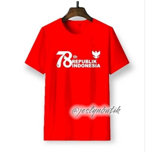 Jual KAOS HUT RI 78TH / KAOS KEMERDEKAAN / KAOS INDONESIA MERDEKA ...
