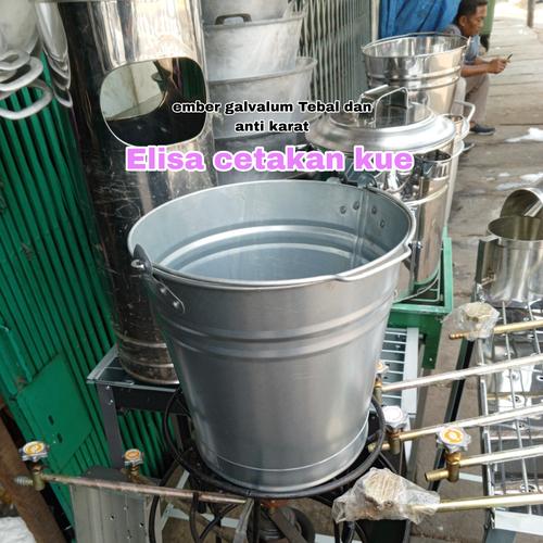 Gambar ember galvanis 5 liter / ember kaleng anti karat / pot kaleng tebal dari ELISA STORE JKT 99 Kota Administrasi Jakarta Barat Tokopedia