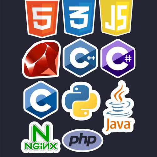 Jual stiker logo bahasa pemrograman - Kab. Bandung - NeonFlow9 | Tokopedia
