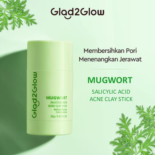 Promo Glad2Glow Real Mugwort Clay Mask Stick Salicylic Acid Acne