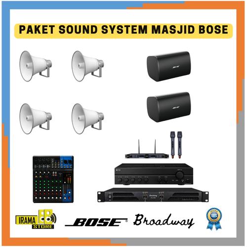 Jual Paket Sound System Masjid Indoor Outdoor Speaker Bose 50M2 Kota Bekasi Sound System