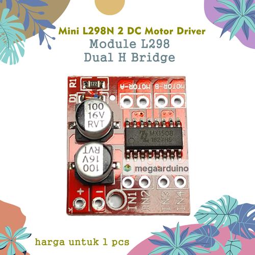 Jual Mini l298n 2 DC Motor Driver Module l298 Dual H Bridge - Kota ...
