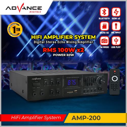 Jual Amplifier System Advance AMP200 High Fidelity Garansi Resmi 1