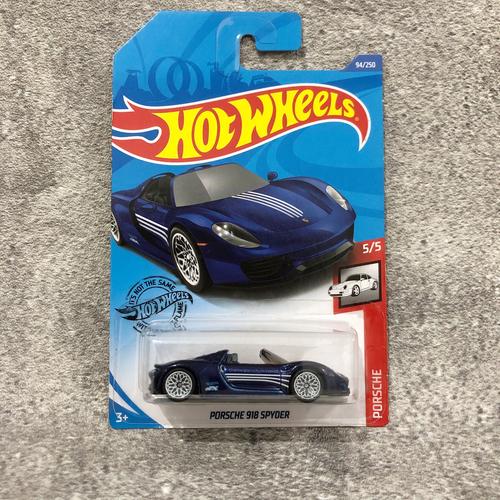 Hot Wheels Porsche 918 Spyder #94 Blu/Bianco – Serie Porsche, Custodia D/E, 1:64