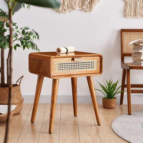Side Table Rotan Jual nakas side table laci minimalis kayu jati rotan - Kab. Jepara ...