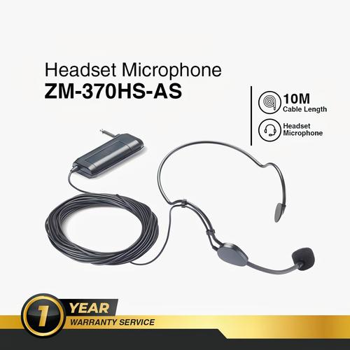 Jual Toa Microphone Headset ZM 370 HS Original Mic Mic Bando Imam
