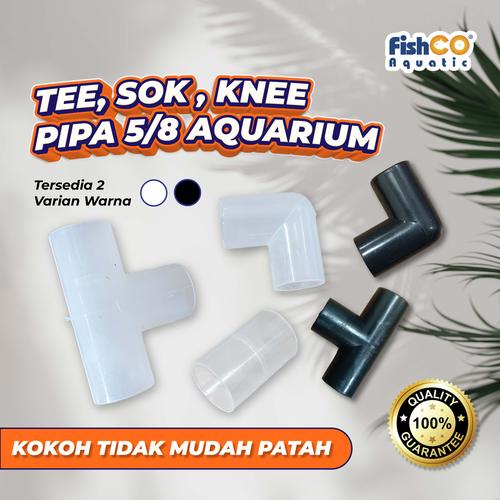 Jual Shock Sok Pipa Knee Sambungan Pipa Aquarium Hitam dan Bening T, L ...