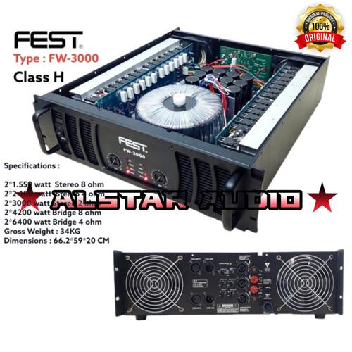 Jual Power Amplifier FEST FW-3000 / FW3000 Original Class H ORIGINAL ...