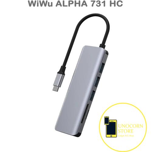 Jual USB Type C Hub Adapter WiWu Alpha 731 HC 7 in 1 HDMI Macbook iPad ...