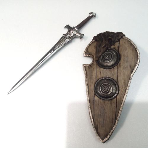 Threea Kitbash Jual sword and shield pedang threezero threea dragon alistair 1/6 ...