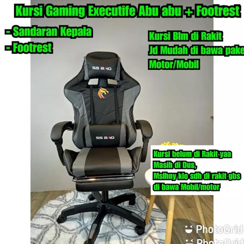 Jual Kursi Gaming grey Executife Kursi Gamers sejati Kursi Kantor Warna