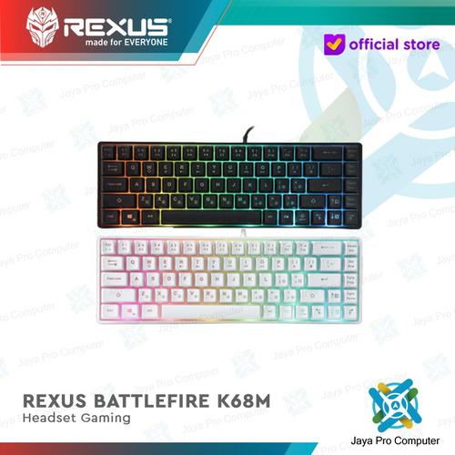 Jual Keyboard Gaming Mini Rexus Battlefire K68M RGB LED - Hitam ...