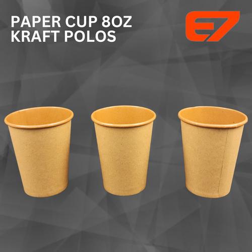 Jual Paper Cup 8oz Kraft Polos - Hot Cup, Gelas Kertas Kraft, Gelas ...