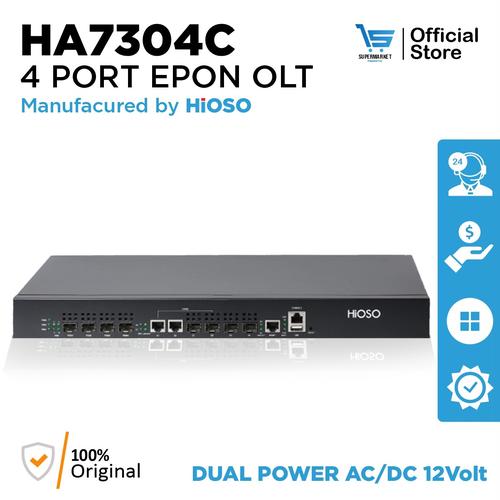 Jual [𝗢𝗥𝗜𝗚𝗜𝗡𝗔𝗟]HIOSO OLT EPON HA7304C 4 PON Gigabit FREE SFP PX20 ...