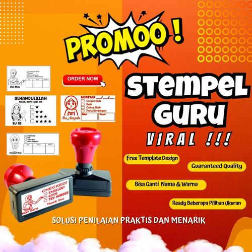 Jual STEMPEL REWARD MURAH / CETAK STEMPEL GURU / CHECKED PENILAIAN GURU ...