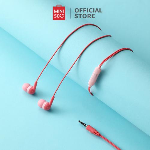 Promo MINISO Earphones 3.5mm Model 22e14 Dengan Warna Cerah Dan