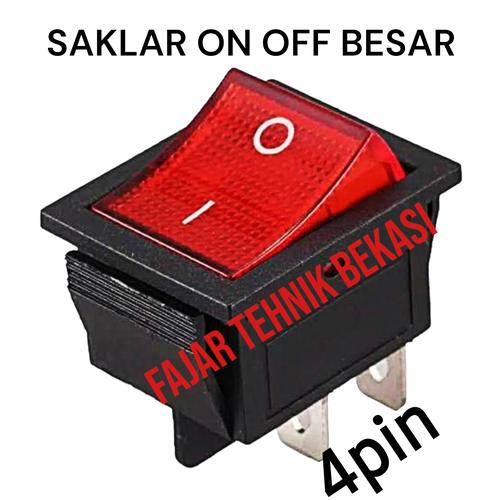 Jual saklar switch tombol power on off kotak besar 4pin besar - Kota ...