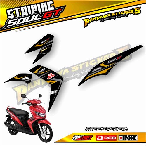 Jual STRIPING VARIASI MOTOR YAMAHA MIO SOUL GT / STICKER LIST MIO SOUL