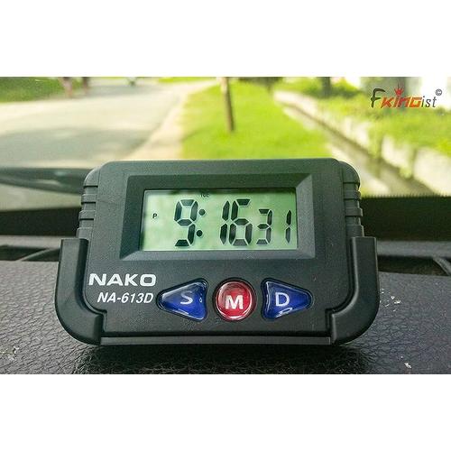 Jual jam mobil tempel PERSEGI clock digital car NAKO vinnic TIMER mini