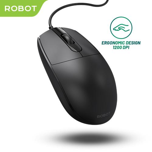 Promo ROBOT Optical Mouse Office Wired M102 Mouse Berkabel PC Garansi ...