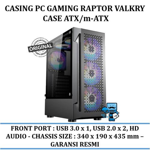 Promo Casing Pc Gaming Raptor Valkry Case Atx/M-Atx - Original Cicil 0% ...