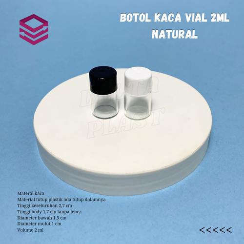 Jual Botol kaca vial 2ml clear tutup plastik / Botol tester, sample ...