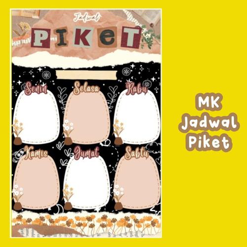 Jual " MADING KELAS JADWAL PIKET STRUKTUR ORGANISASI JADWAL PELAJARAN