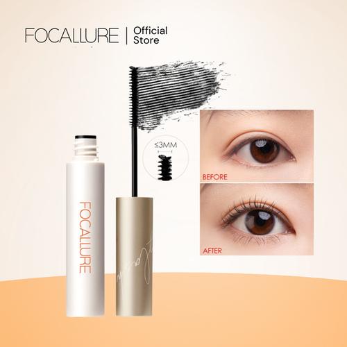 Promo FOCALLURE Curled Mascara 3mm Micro Brush Fiberfilled Mascara