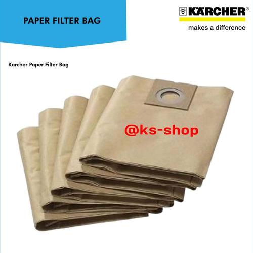 Jual New Karcher Paper Filter Bags, 1X For Vacuum Cleaner Nt 27/1