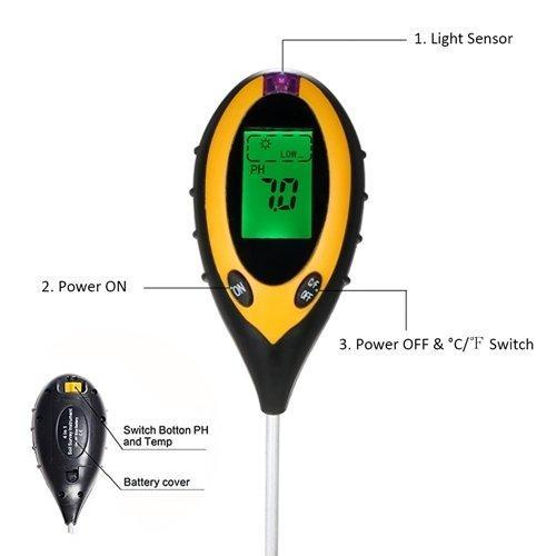 Jual Alat Ukur Ph Meter Tanah Digital 4 In 1 Soil Analyzer Tester