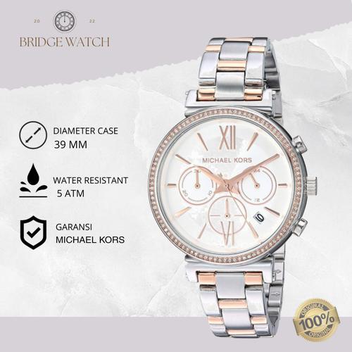 Promo Jam Tangan Wanita Michael Kors Sofie MK6558 Chronograph Stainless  Steel Mewah Original di Bridge Watch Tokopedia