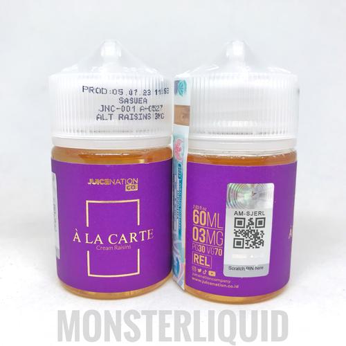 Jual A LA CARTE UNGU CREAM RAISIN BY JUICENATION 3MG 60ML ALA LIQUID