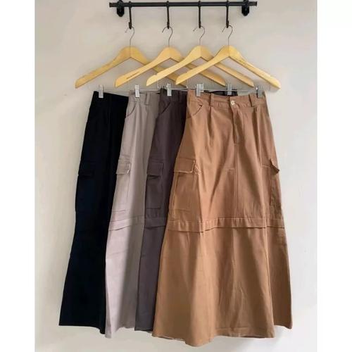 Jual Cargo Skirt - Rok Cargo Wanita Cotton Twill Stretch - Lady Cargo ...