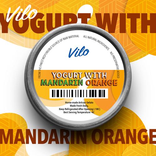 Jual Vilo gelato flavor yogurt with mandarin orange dessert Jakarta