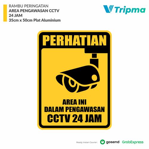 Rambu Security Jual Rambu Pengawasan CCTV 35cm x 50cm Plat Alumunium - M1 - Kota ...