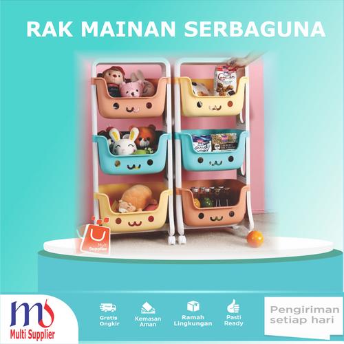 Jual Rak Mainan Rak Susun Roda Tempat Penyimpanan Mainan Anak Serbaguna ...