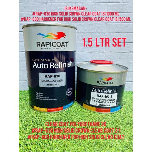 Jual Pernis / Clear Coat PU 2K RAPICOAT #RAP-630 HS Crown Clear Coat 2: ...