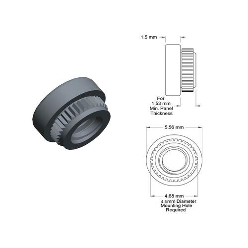 Jual M3 Steel Black Oxide Self Clinching Rivet Press Fit Nut Jakarta