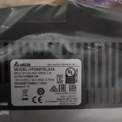 Jual Vfd007El43A Inverter Delta 0.75Kw 380-480V 3Phase 1Hp Original ...