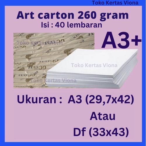 Jual Art karton / art carton 260 gram ukuran A3/ Df/ A3+ Jakarta