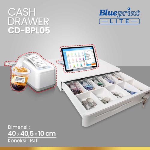 Promo CASH DRAWER LACI KASIR UANG BLUEPRINT CDBPL05 40x40,5x10 cm